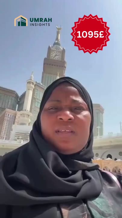 Bushra speaking outside the Haram in Makkah